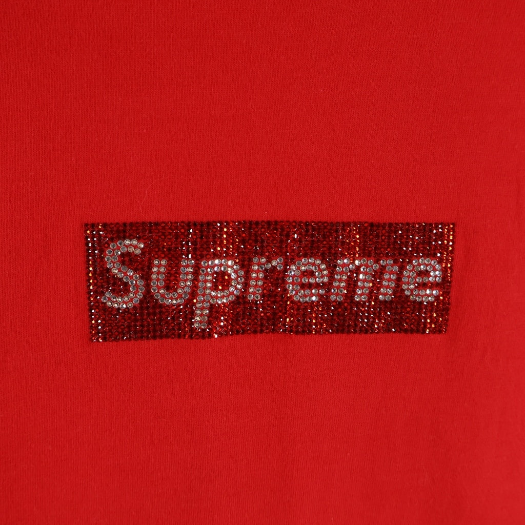 SUPREME(シュプリーム) 19SS ×Swarovski 25th Anniversary Box Logo Tee スワロフスキー 25周年記念 ボックスロゴ クルーネックTシャツ 半袖 カットソー レッド