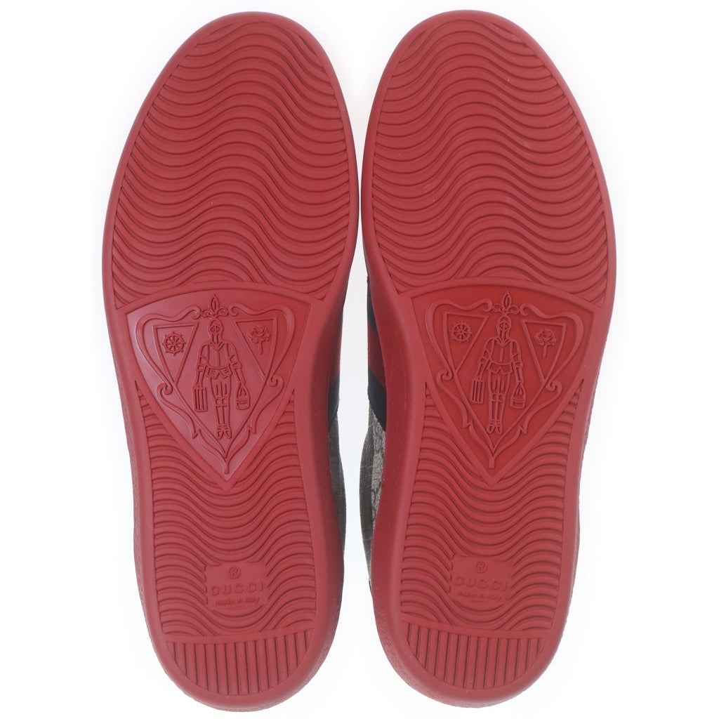 GUCCI(グッチ) ACE エース GGスプリーム シェリーライン PVC レザー ローカットスニーカー ベージュ/レッド 429445