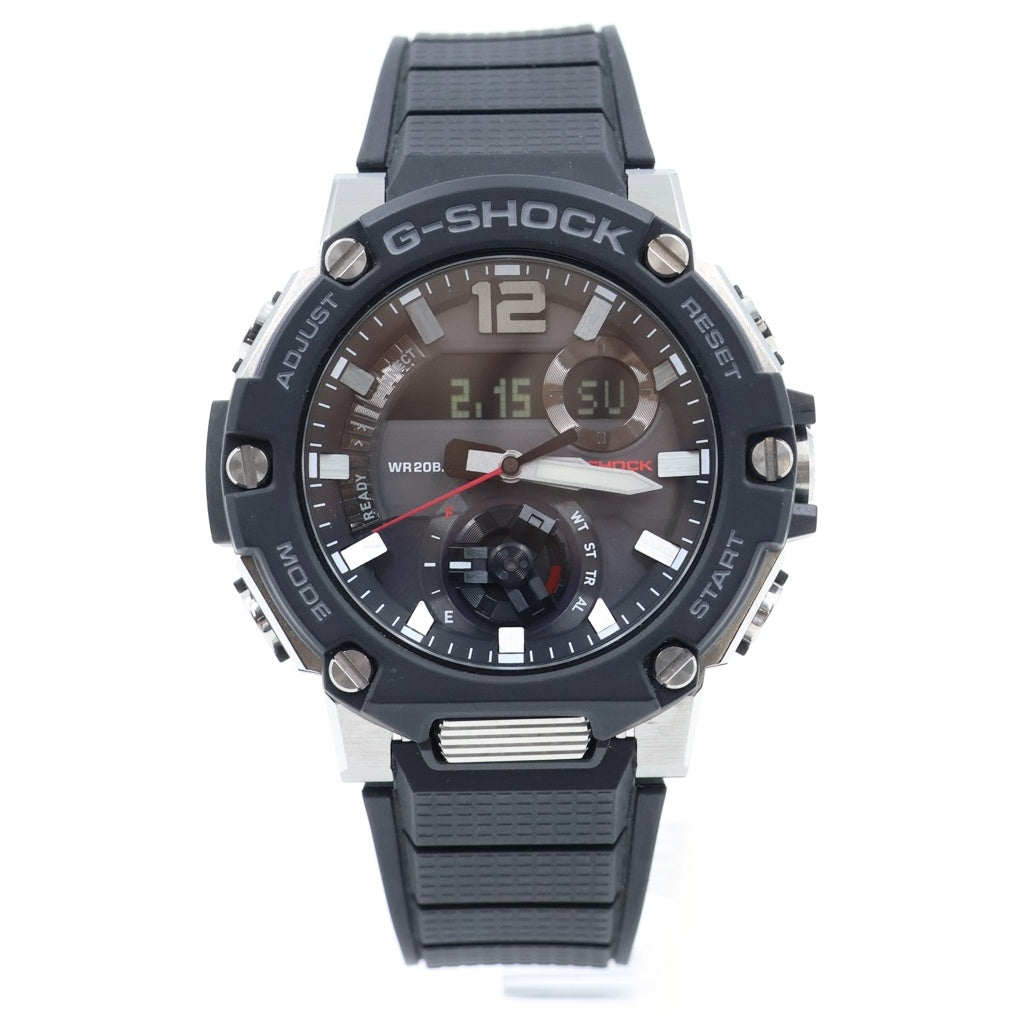 CASIO G-SHOCK(カシオ ジーショック) G-STEEL Gスチール 20気圧防水 ブラック文字盤 電波ソーラー腕時計 ブラック GST-B300-1AJF