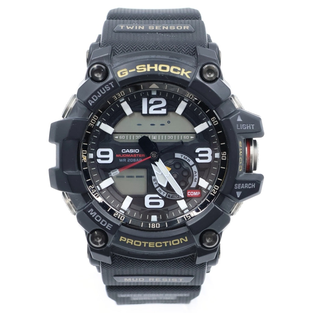 CASIO G-SHOCK(カシオ ジーショック) MUDMASTER マッドマスター ツインセンサー ワールドタイム 20気圧防水 ブラック文字盤 腕時計 ブラック GG-1000-1ADR