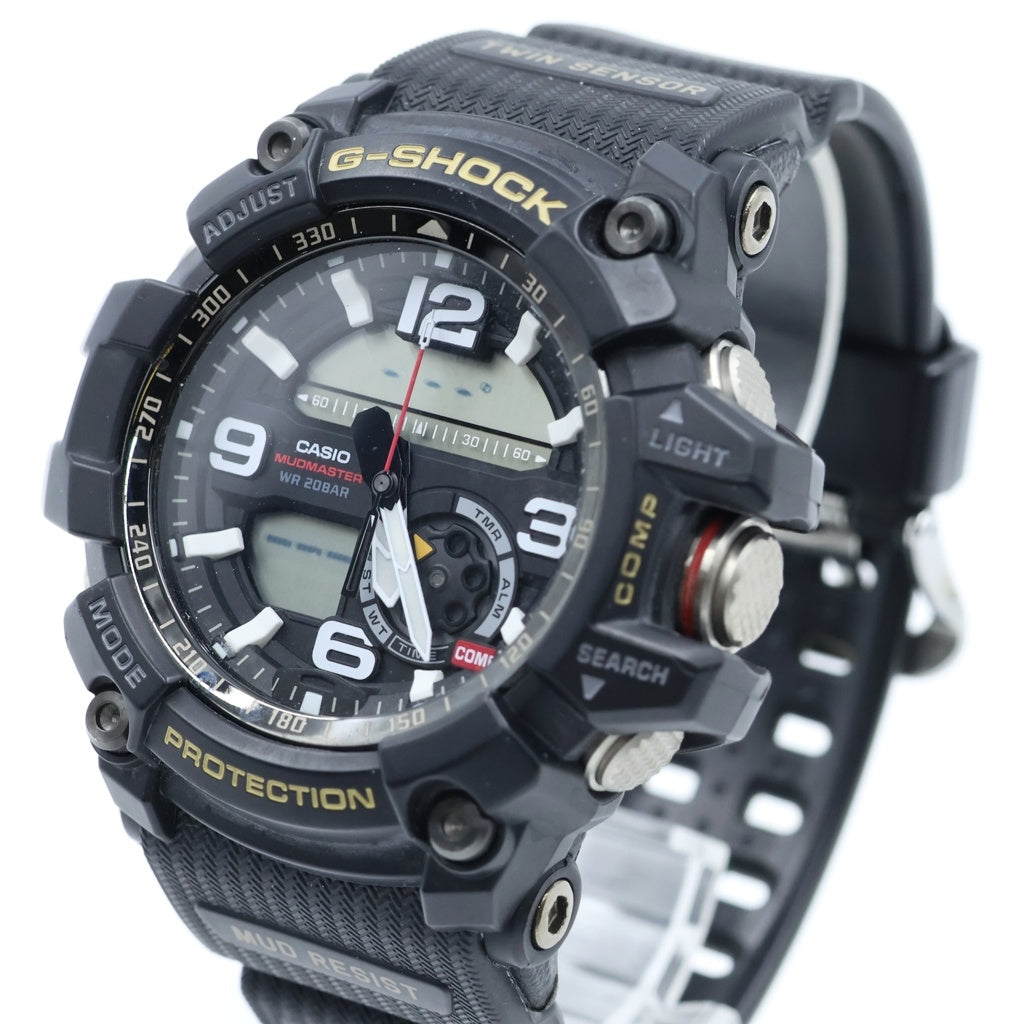 CASIO G-SHOCK(カシオ ジーショック) MUDMASTER マッドマスター ツインセンサー ワールドタイム 20気圧防水 ブラック文字盤 腕時計 ブラック GG-1000-1ADR