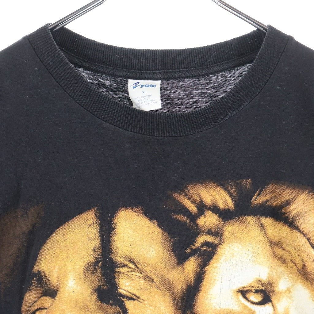 VINTAGE(ヴィンテージ) 90S VINTAGE BOOTLEG BOB MARLEY CATCH A FIRE RAP TEE PG88 ヴィンテージ ブート ボブマーリー 両面プリントTシャツ 半袖クルーネックカットソー ブラック