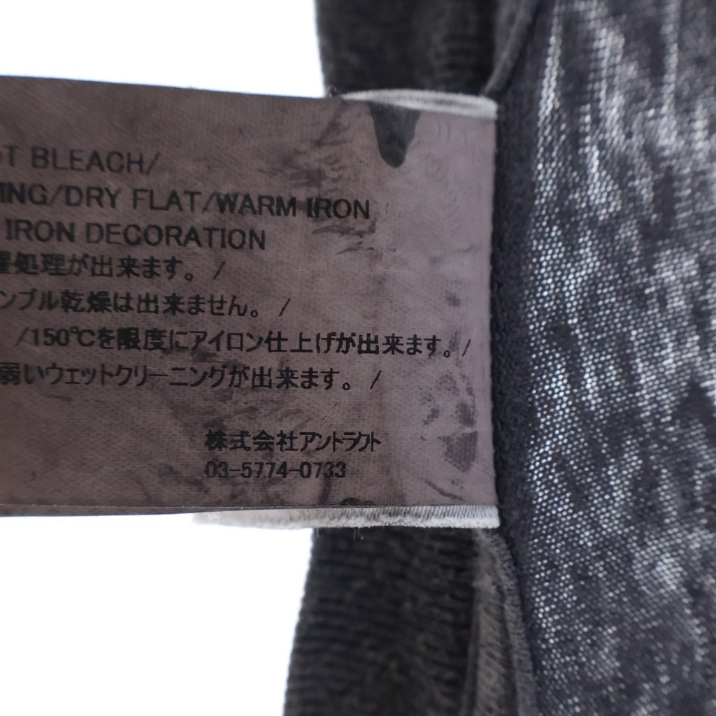 READY MADE(レディメイド) 24SS SS T-SHIRT POCKET ヴィンテージ加工 クルーネック半袖Tポケットシャツ カットソー ブラック RE-CO-BK-00-00-278