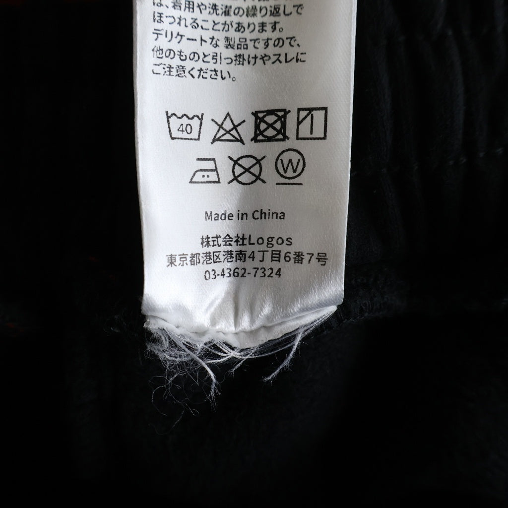 YORI SPORT(ヨリ スポーツ) ×RECKLESS SCHOLARS DAMEGE PANTS レックレス スカラーズ ダメージ加工 ワイドスウェットパンツ ブラック/レッド 784-6210759
