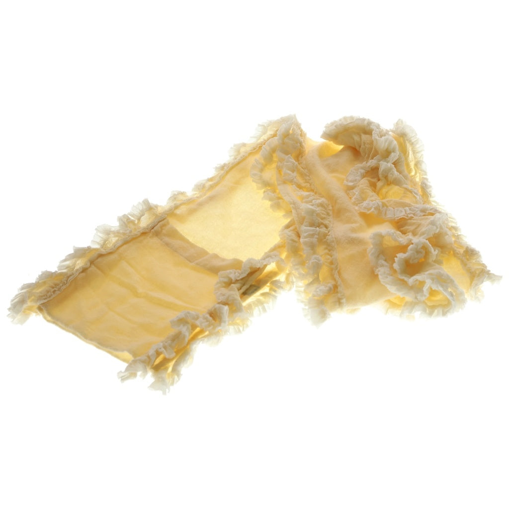 tricot COMME des GARCONS(トリコ コム デ ギャルソン) 15AW フリル ウール縮絨 ポケット付き マフラー ストール アイボリー レディース TP-K407