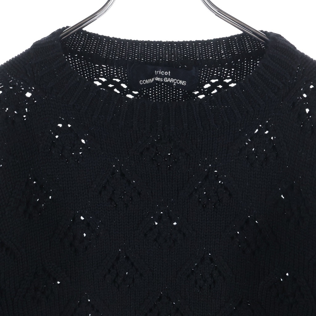 tricot COMME des GARCONS(トリコ コム デ ギャルソン) 15AW AD2015 インサイドアウト プルオーバー ニット セーター ブラック レディース TP-N019