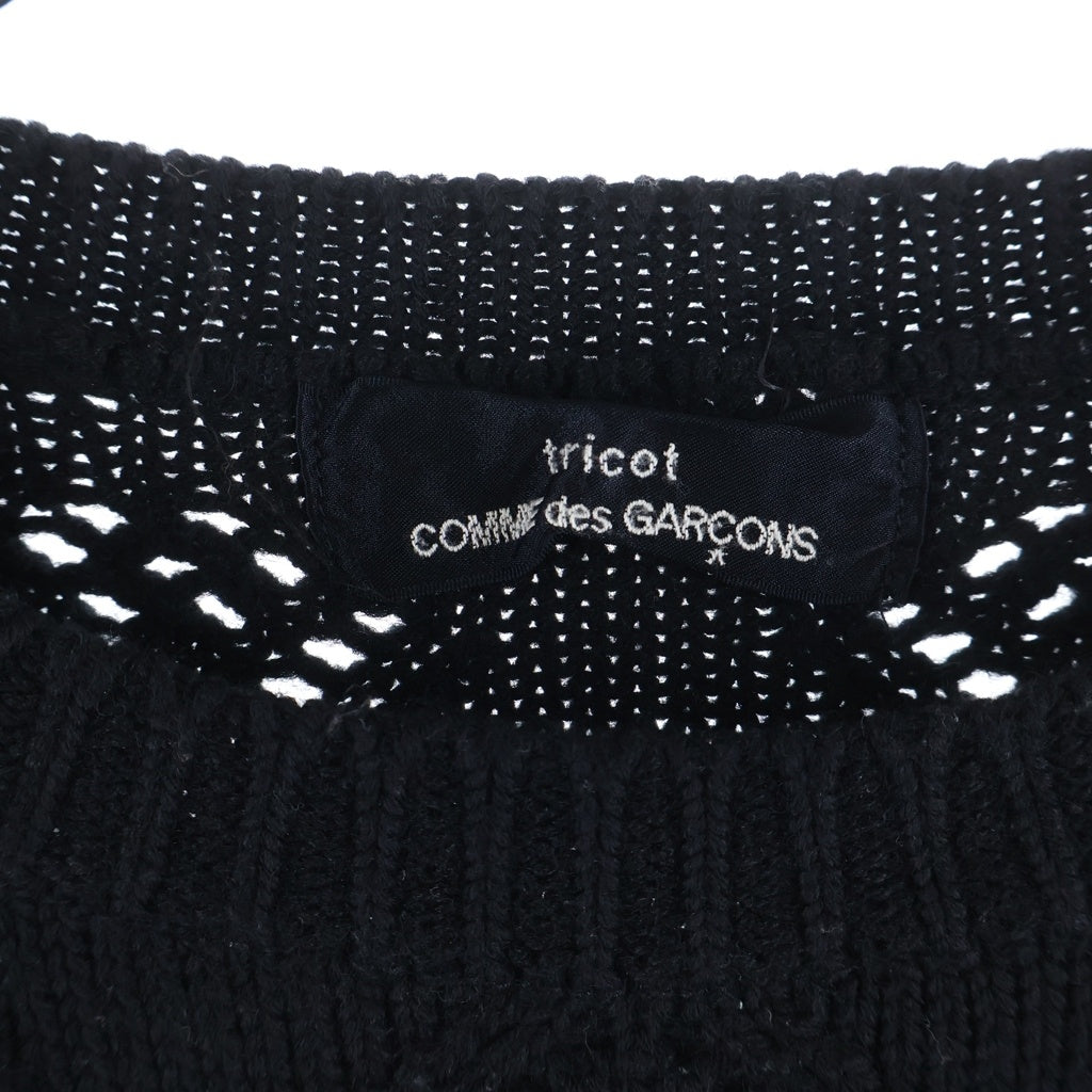 tricot COMME des GARCONS(トリコ コム デ ギャルソン) 15AW AD2015 インサイドアウト プルオーバー ニット セーター ブラック レディース TP-N019