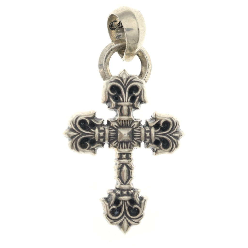CHROME HEARTS(クロムハーツ) FILIG CROSS-XSM W BALE フィリグリークロスXSベイル wベイル ネックレストップ シルバー BCA262