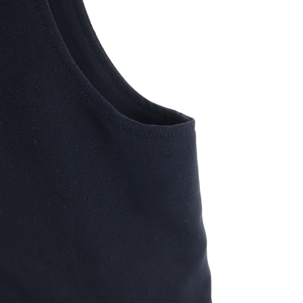 THE RERACS(ザ リラクス) 23SS WOOL/LINEN MANERD OXFORD BIG VEST ウールリネン マナード オックスフォード ビッグベスト ブラック 23SS-REBL-350L-F
