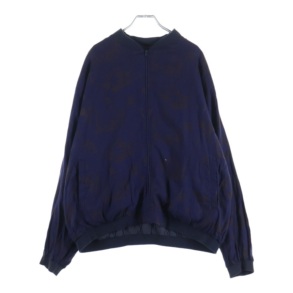 YOKE(ヨーク) 22SS REVERSIBLE PRINTED RIB BLOUSON リバーシブルプリンテッド リブブルゾン ジャケット ネイビー/パープル YK22SS0323B