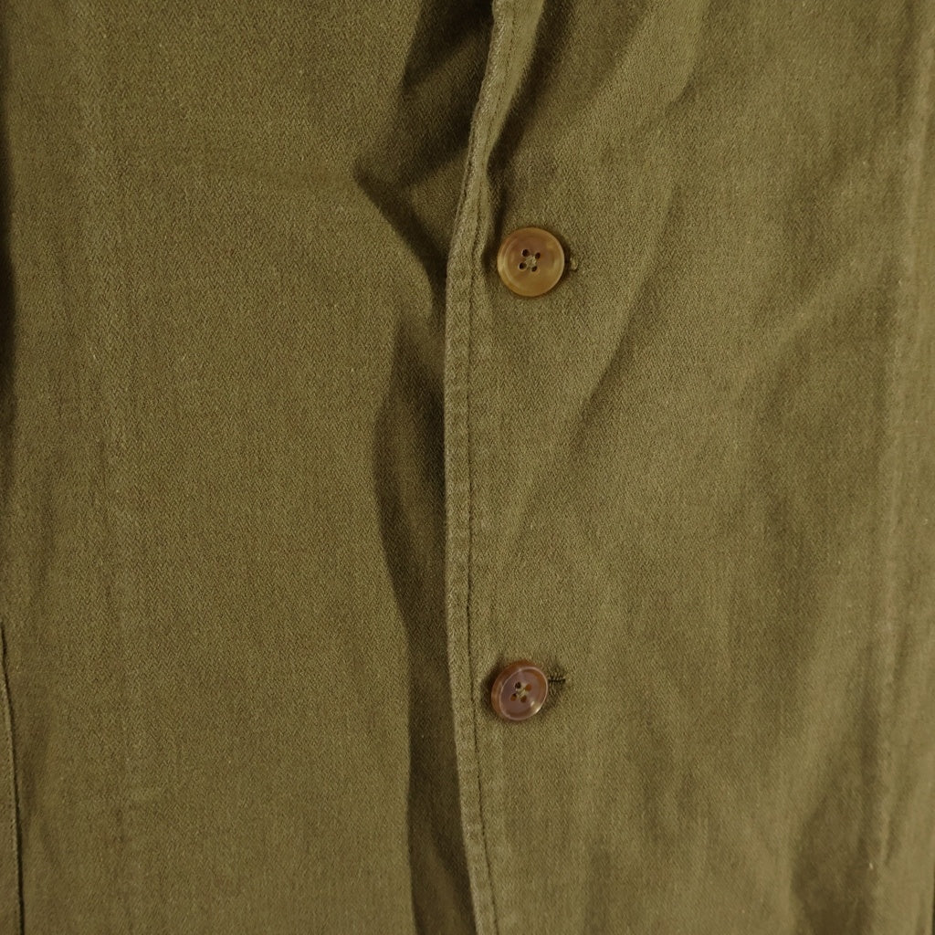 COMOLI(コモリ) 20SS ×SALVATORE PICCOLO サルヴァトーレピッコロ別注 リネンコットン シングルテーラードジャケット ブラウン R01-01002
