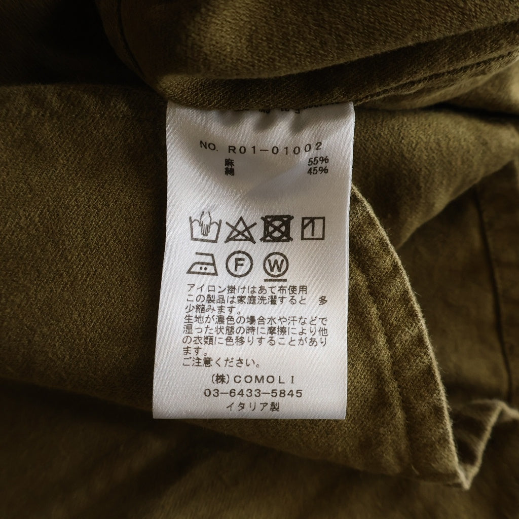 COMOLI(コモリ) 20SS ×SALVATORE PICCOLO サルヴァトーレピッコロ別注 リネンコットン シングルテーラードジャケット ブラウン R01-01002