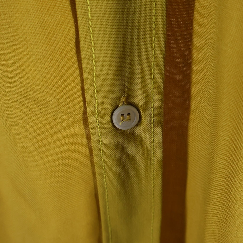 MARNI(マルニ) 21SS TROPICAL WOOL SHIRT トロピカルウール ステッチデザイン 長袖シャツ イエロー CUMU0149A0 S45455