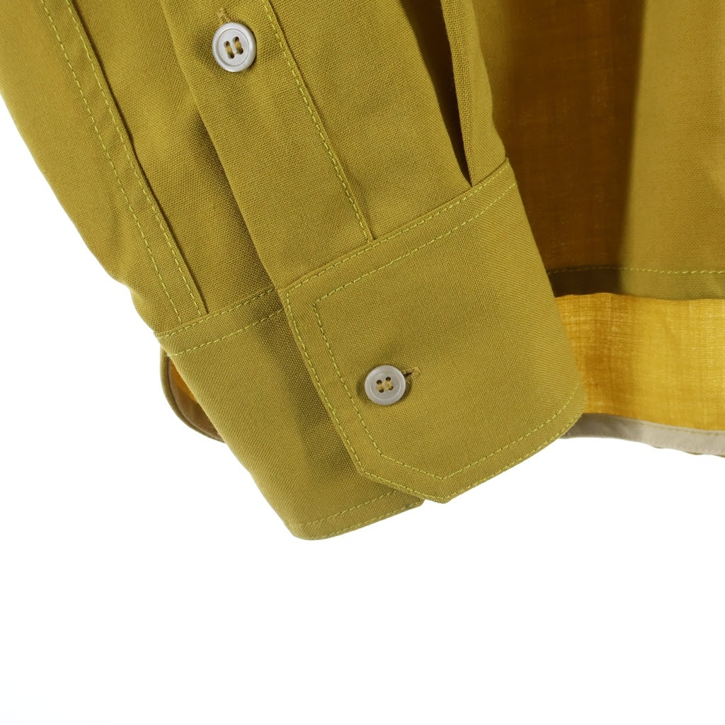 MARNI(マルニ) 21SS TROPICAL WOOL SHIRT トロピカルウール ステッチデザイン 長袖シャツ イエロー CUMU0149A0 S45455