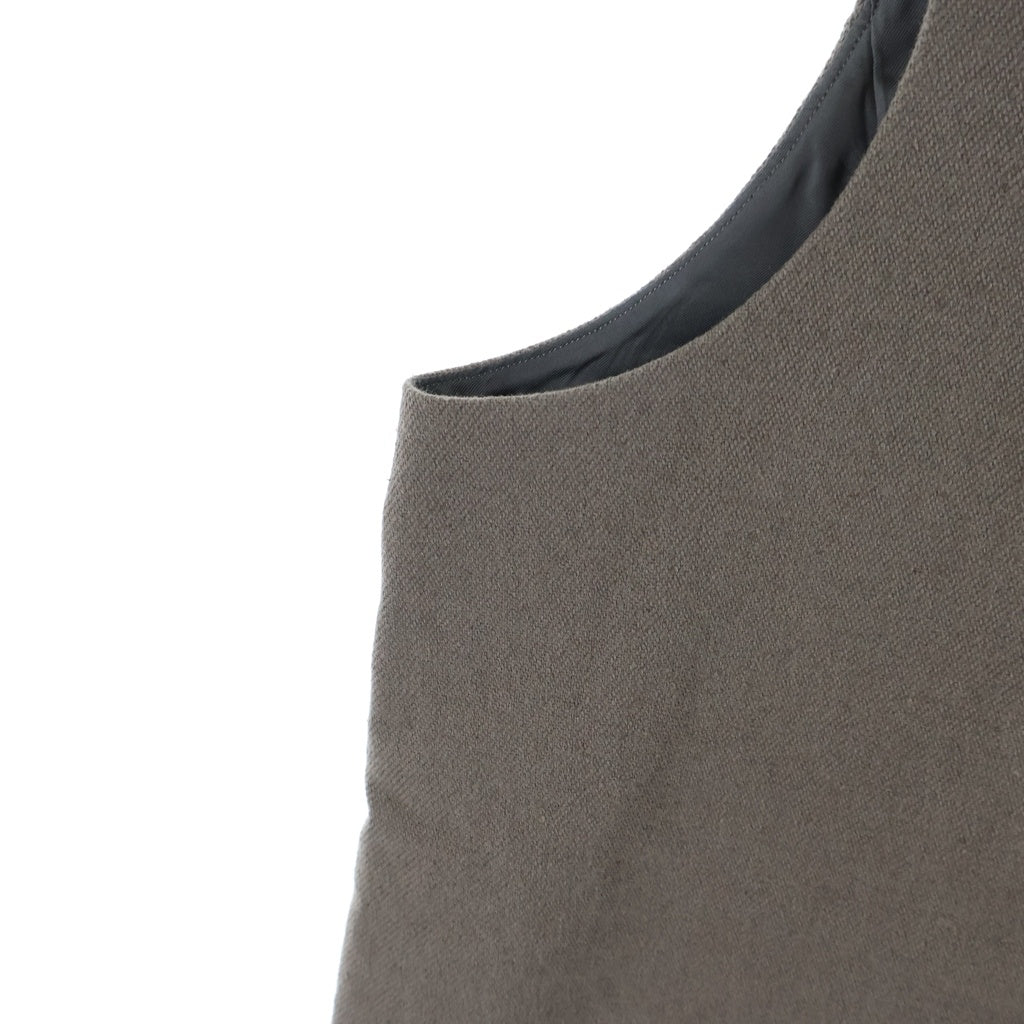 REVERBERATE(リバーバレイト) 24SS LONG TAILORED WAISTCOAT コットンリネン ノースリーブロングテーラード ウエストコート ベスト ブラウン