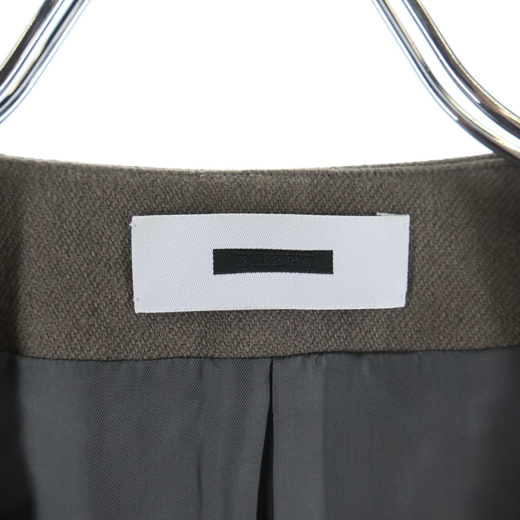 REVERBERATE(リバーバレイト) 24SS LONG TAILORED WAISTCOAT コットンリネン ノースリーブロングテーラード ウエストコート ベスト ブラウン