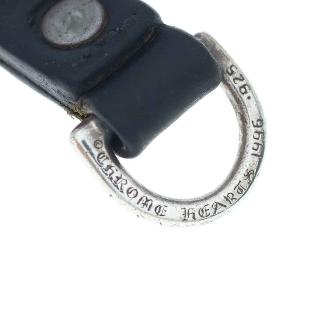 CHROME HEARTS(クロムハーツ) BELT LOOP D RING Dリング クロスボールベルトループ ブラック/シルバー BCA415