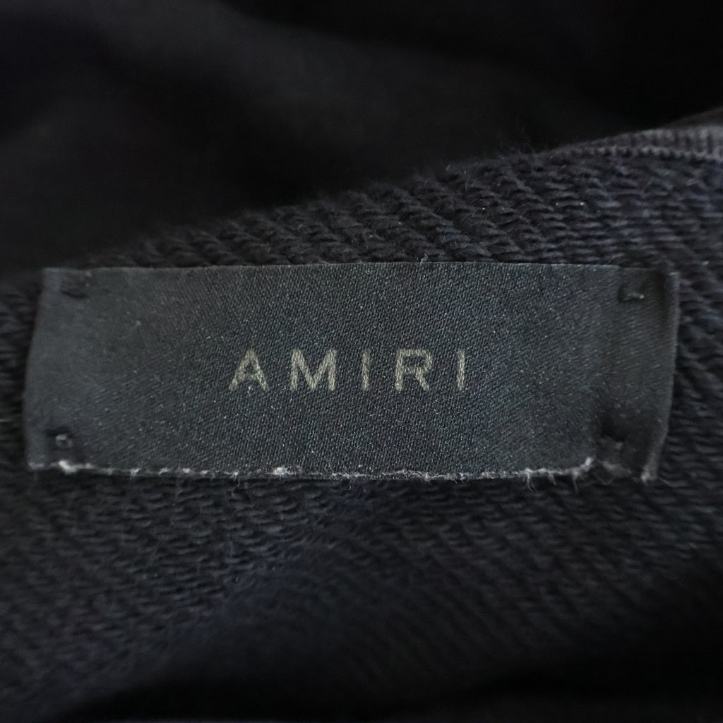 AMIRI(アミリ) 24SS FILIGREE LOGO HOODIE フィリグリーロゴエンブロイダリー プルオーバースウェットパーカー ブラック AMJYHD1013