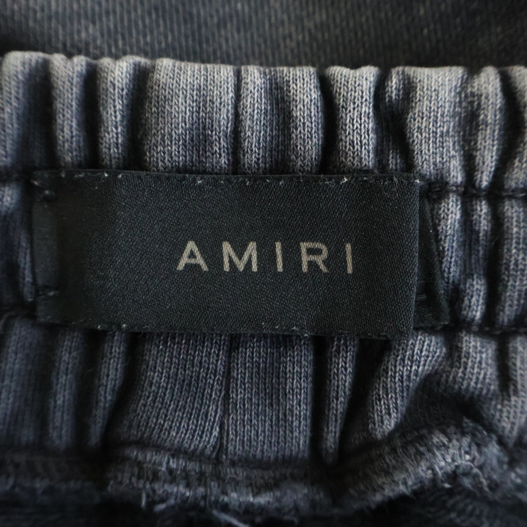 AMIRI(アミリ) 24SS FILIGREE LOGO SWEATSHORTS フィリグリーロゴエンブロイダリー スウェット ハーフ ショートパンツ ブラック AMJYSS1008