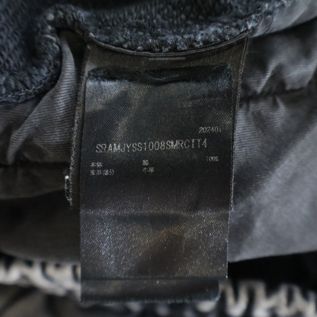 AMIRI(アミリ) 24SS FILIGREE LOGO SWEATSHORTS フィリグリーロゴエンブロイダリー スウェット ハーフ ショートパンツ ブラック AMJYSS1008