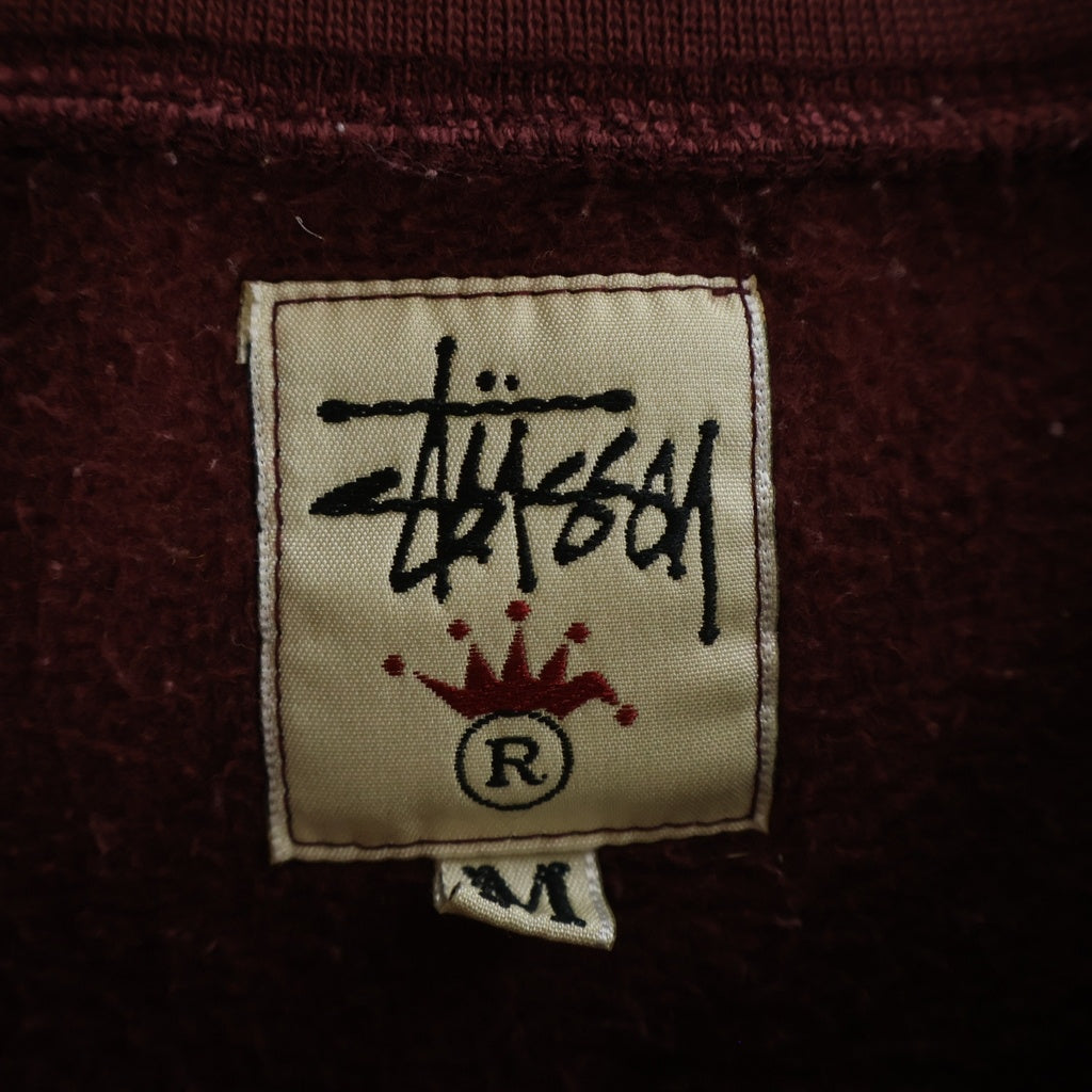 STUSSY(ステューシー) 90S OLD オールド Sロゴ刺繍 クルーネックスウェット トレーナー バーガンディ