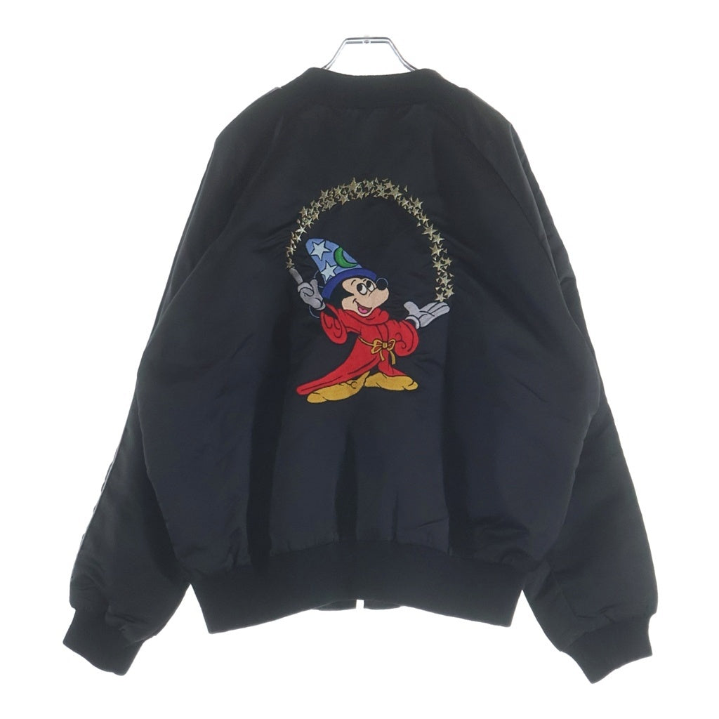 VINTAGE(ヴィンテージ) 80S VINTAGE MICKEY MOUSE FANTASIA THE CLOTH TATTOO ヴィンテージ ミッキーマウス ファンタジア サテン フライトジャケット ブルゾン ブラック