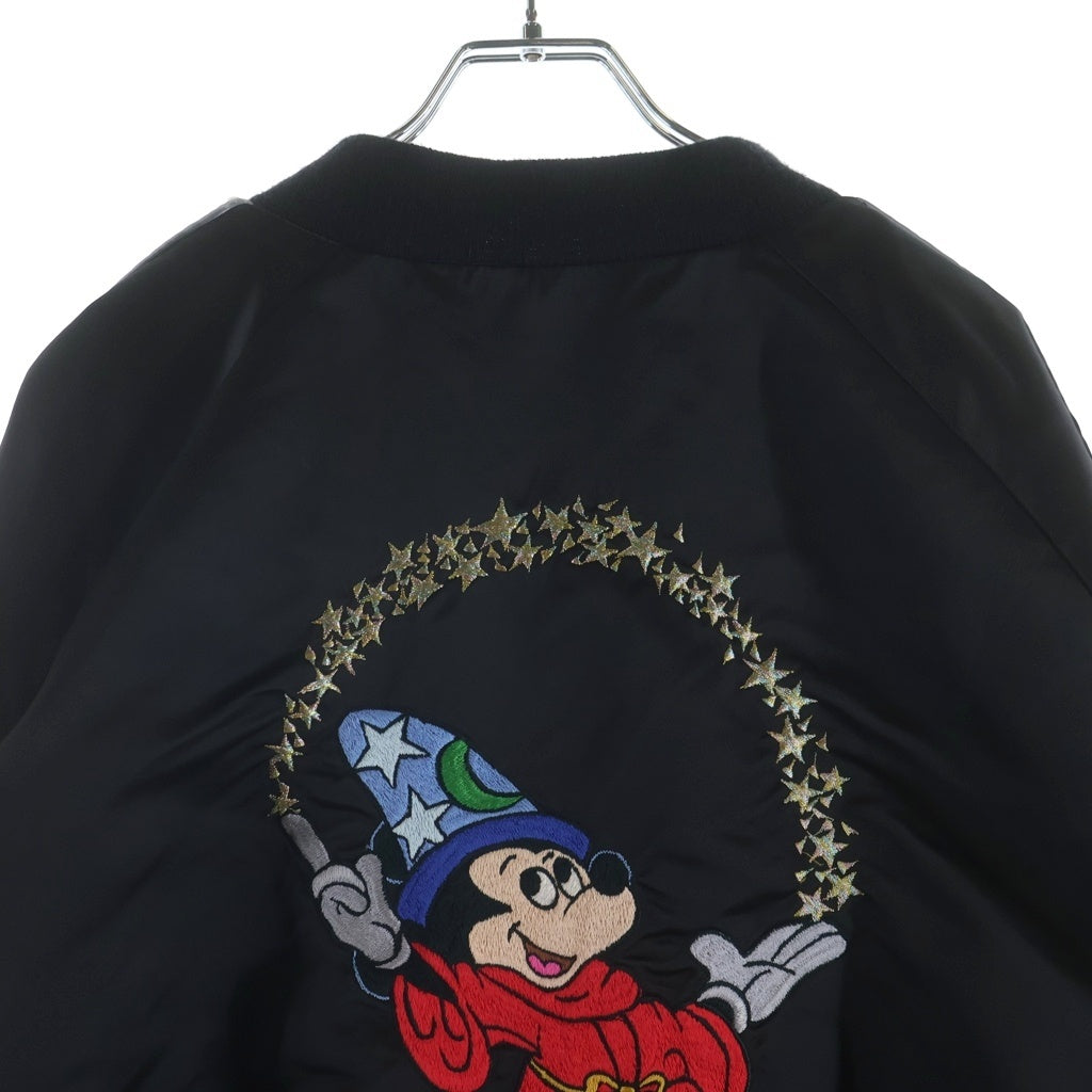 VINTAGE(ヴィンテージ) 80S VINTAGE MICKEY MOUSE FANTASIA THE CLOTH TATTOO ヴィンテージ ミッキーマウス ファンタジア サテン フライトジャケット ブルゾン ブラック