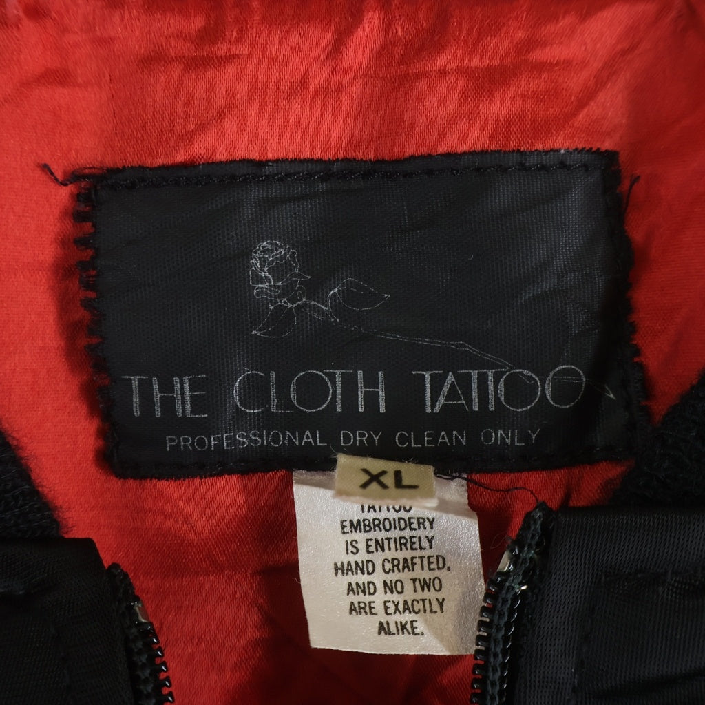 VINTAGE(ヴィンテージ) 80S VINTAGE MICKEY MOUSE FANTASIA THE CLOTH TATTOO ヴィンテージ ミッキーマウス ファンタジア サテン フライトジャケット ブルゾン ブラック