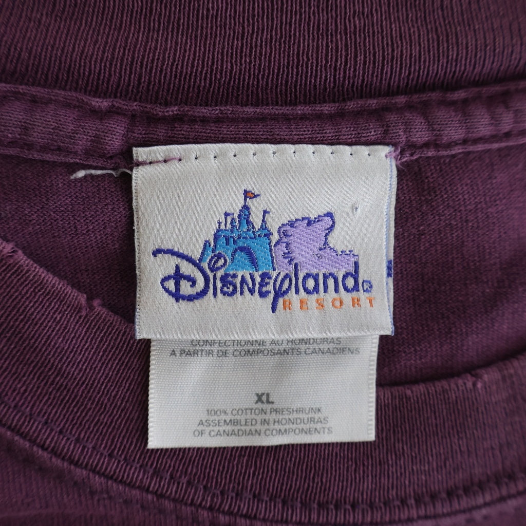VINTAGE(ヴィンテージ) 00S VINTAGE DISNEYLAND RESORT VILLAINS MALEFICENT ヴィンテージ ディズニー ヴィランズ マレフィセント 両面プリント クルーネック 半袖Tシャツ カットソー パープル
