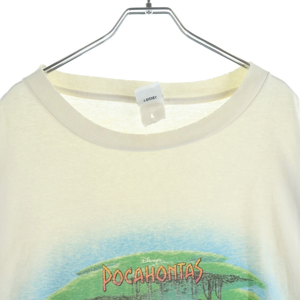 VINTAGE(ヴィンテージ) 90S VINTAGE THE DISNEY STORE POCAHONTAS ヴィンテージ USA製 ディズニーストア ポカホンタス フロントプリント クルーネック 半袖Tシャツ カットソー ホワイト