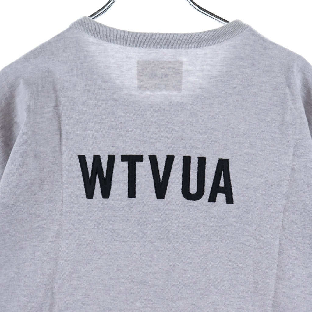 WTAPS(ダブルタップス) 24SS SIGN SS COTTON TSSC クルーネック半袖Tシャツ カットソー グレー 241ATDT-CSM22 241ATDT-CSM22