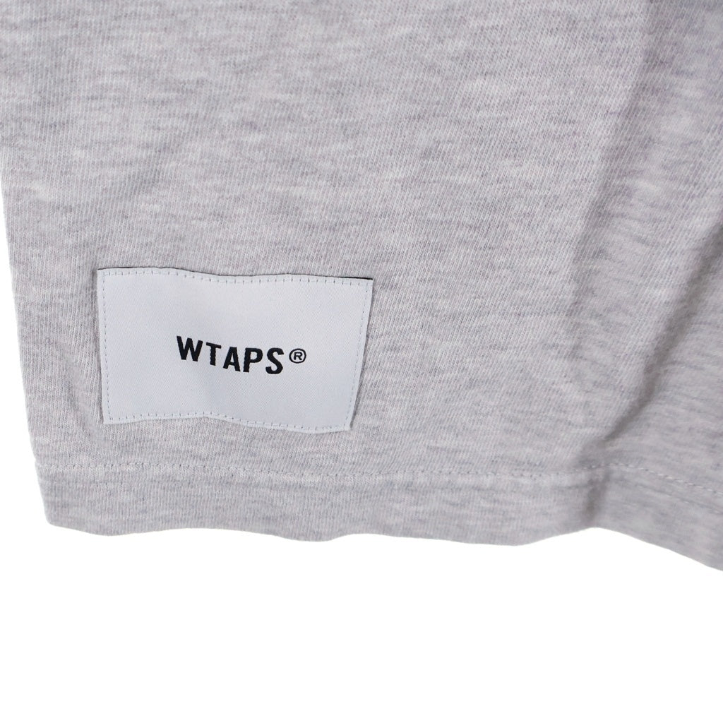 WTAPS(ダブルタップス) 24SS SIGN SS COTTON TSSC クルーネック半袖Tシャツ カットソー グレー 241ATDT-CSM22 241ATDT-CSM22