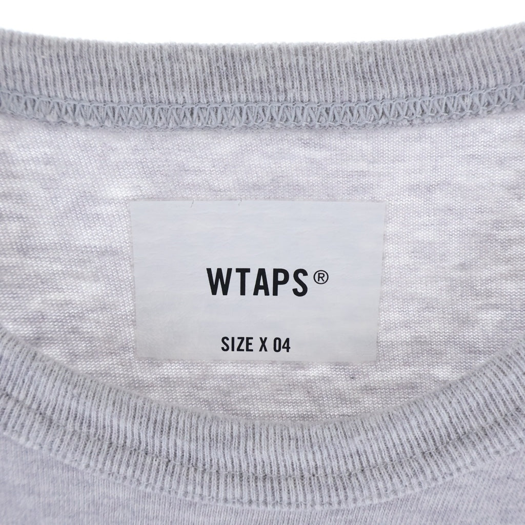 WTAPS(ダブルタップス) 24SS SIGN SS COTTON TSSC クルーネック半袖Tシャツ カットソー グレー 241ATDT-CSM22 241ATDT-CSM22