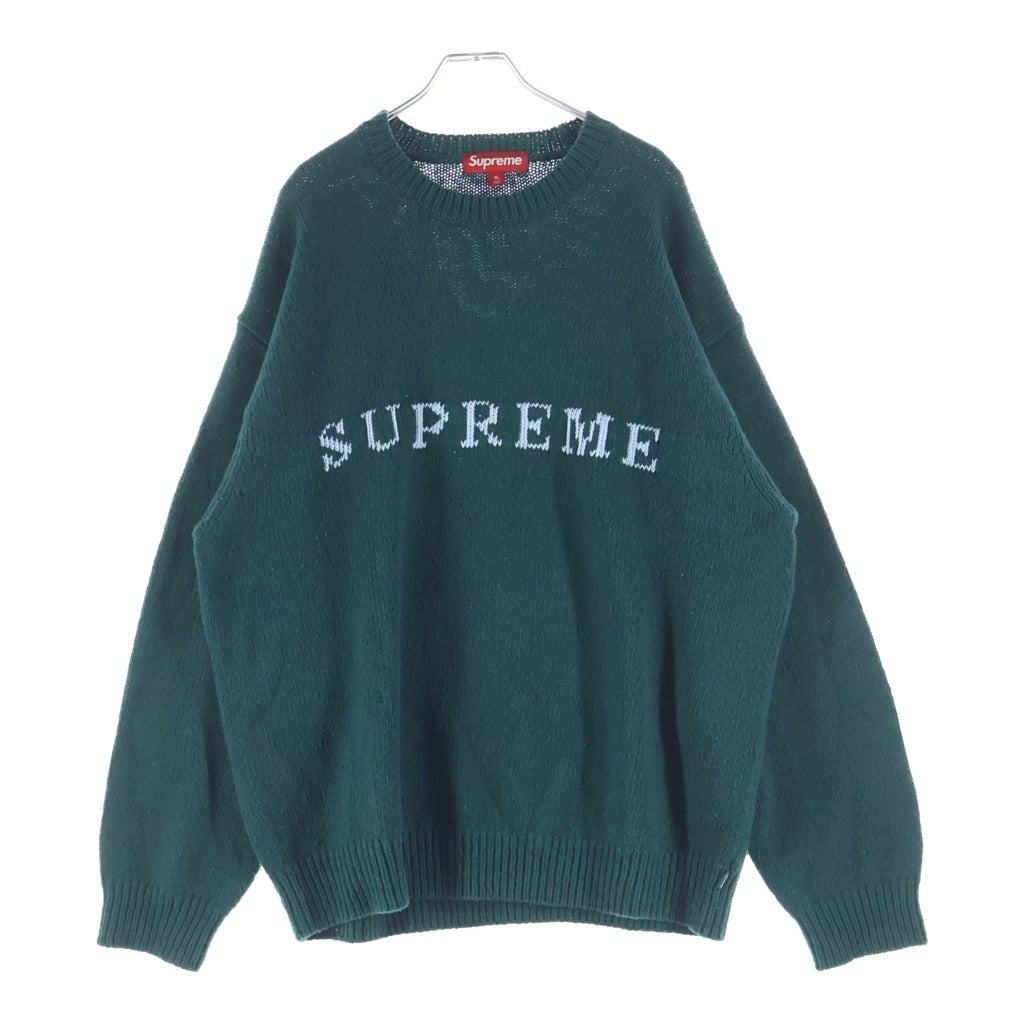 SUPREME(シュプリーム) 25SS Contrast Logo Sweater コントラストロゴ クルーネックニットスウェット セーター グリーン