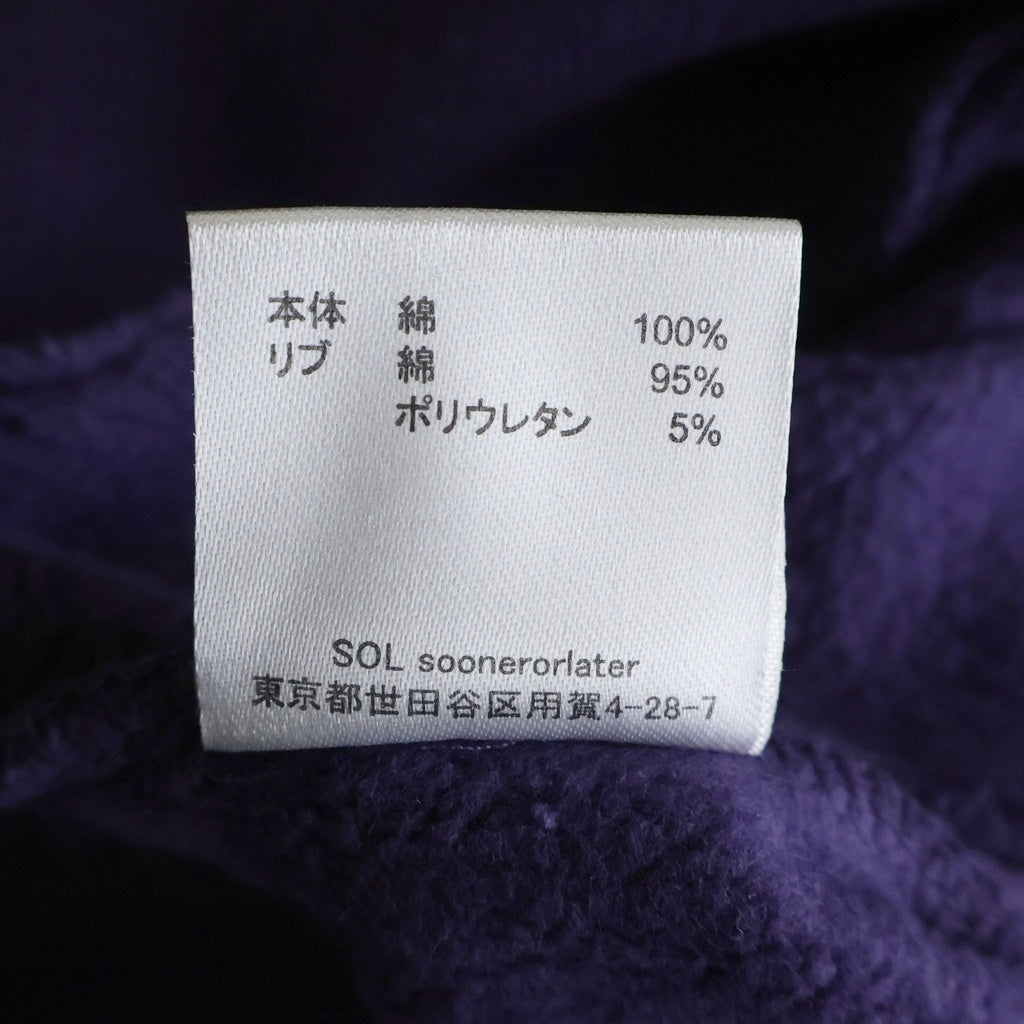 NO BRAND(ノーブランド) SOL ソル GuruGuru Hoodie グルグル プルオーバーフーディー パーカー パープル 254SOL01