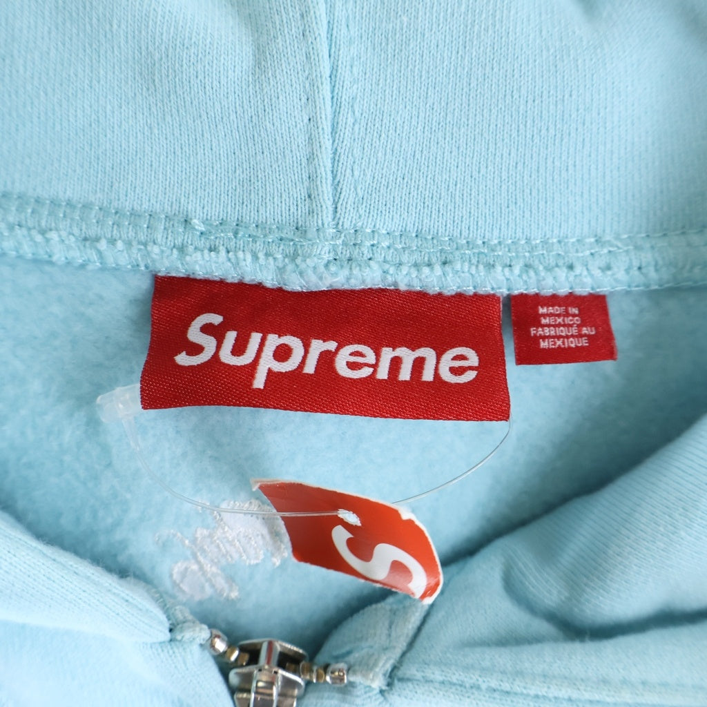 SUPREME(シュプリーム) 25AW Repeat Script Zip Up Hooded Sweatshirt リピートスクリプト ジップアップフーデッドスウェットシャツ パーカー ライトブルー