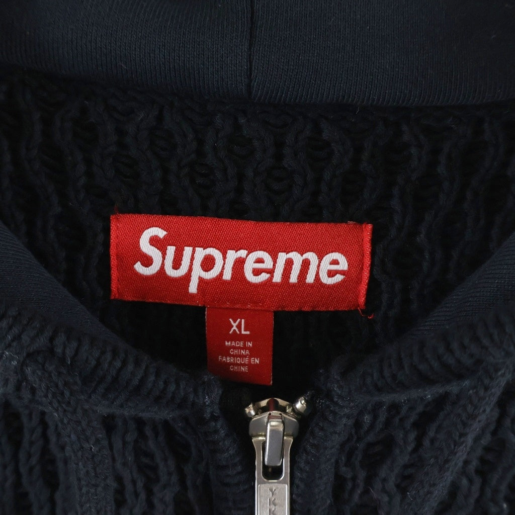 SUPREME(シュプリーム) 25SS Sport Zip Up Hooded Sweater スポーツ ジップアップフーデッドニットスウェット パーカー ブラック