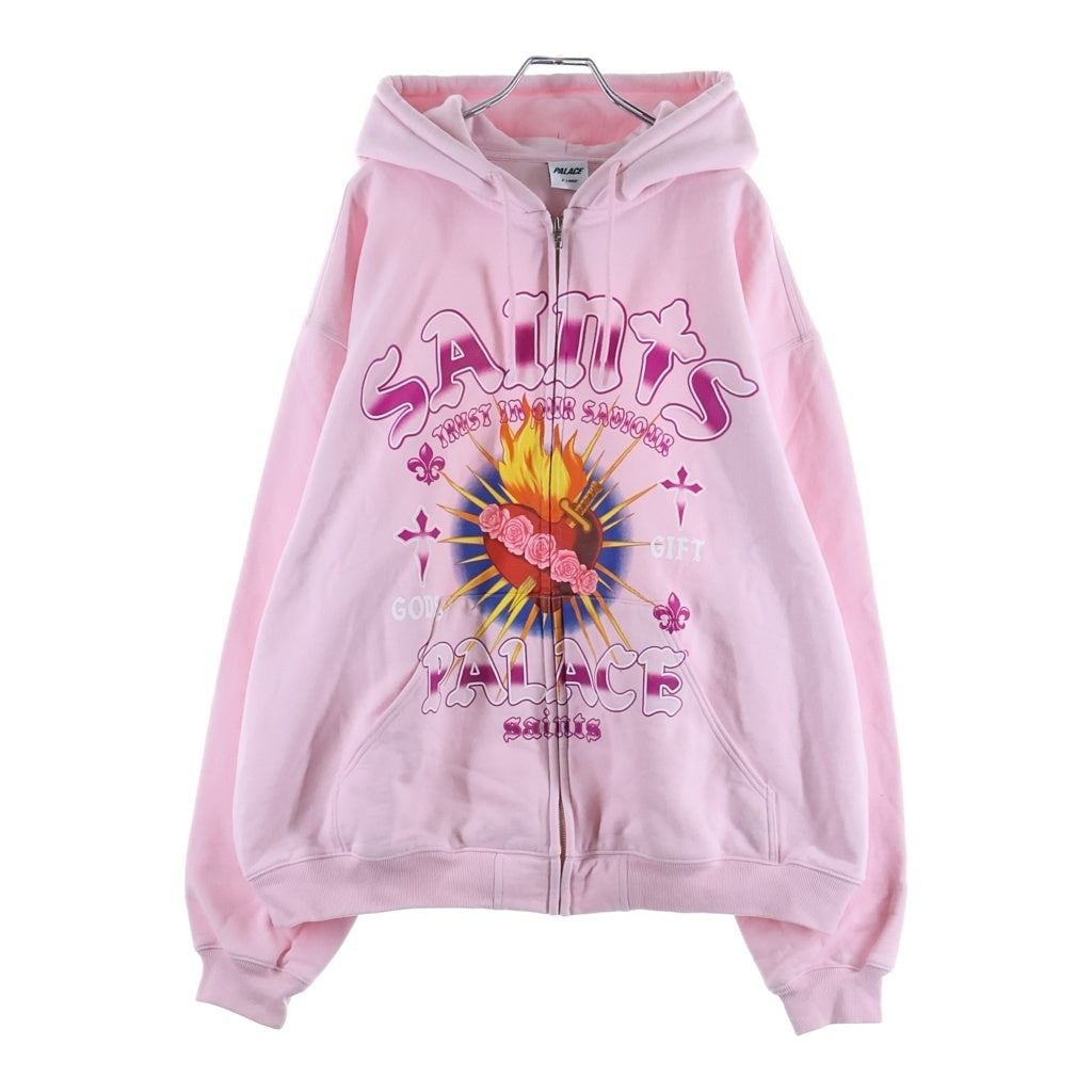Palace Skateboards(パレススケートボーズ) 26SS GODS GIFT ZIP HOOD ゴッドギフト ジップアップフーディーパーカー ピンク