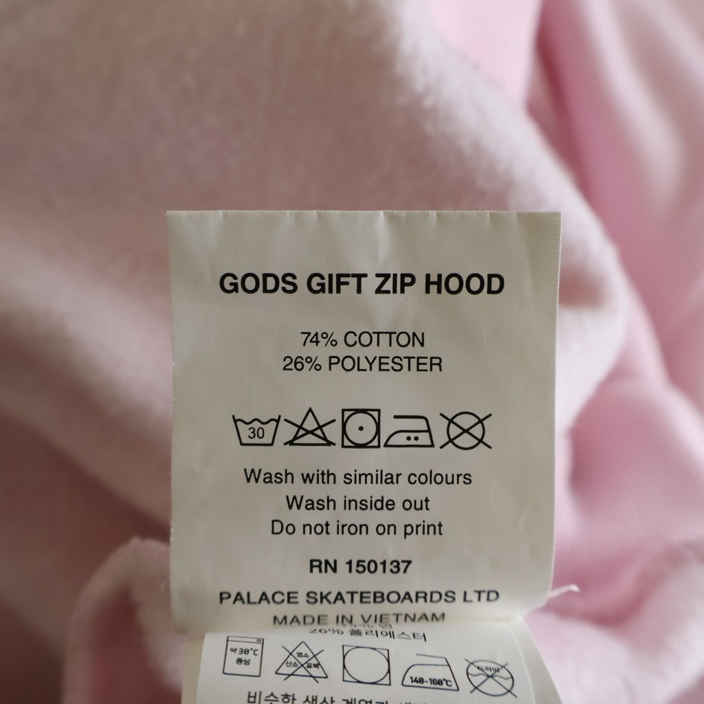Palace Skateboards(パレススケートボーズ) 26SS GODS GIFT ZIP HOOD ゴッドギフト ジップアップフーディーパーカー ピンク