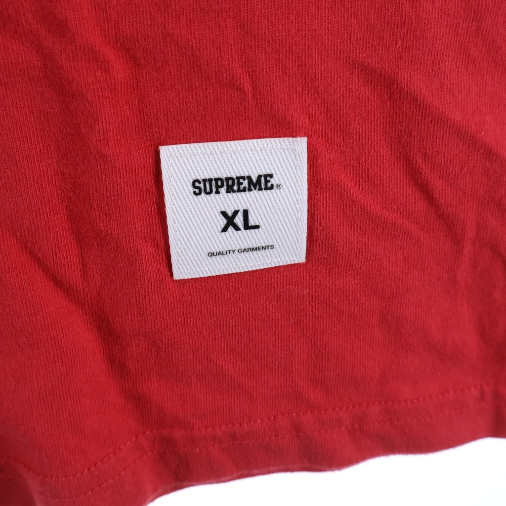 SUPREME(シュプリーム) 26SS Fuck Em Plaid S/S Top ファックエム プレイド クルーネック半袖Tシャツ カットソー レッド