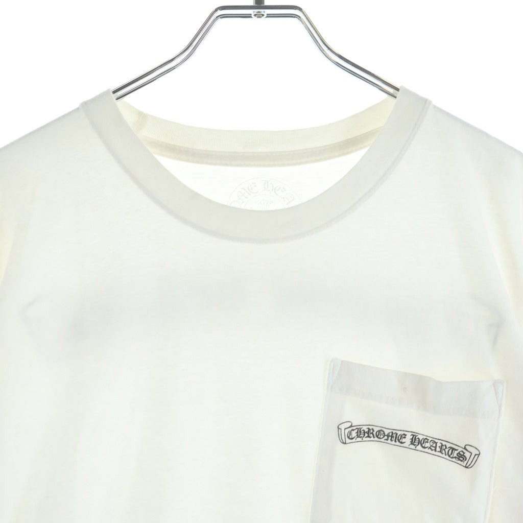 CHROME HEARTS(クロムハーツ) CH S/S TEE バックスクロールラベルプリント 半袖Tシャツ カットソー ホワイト