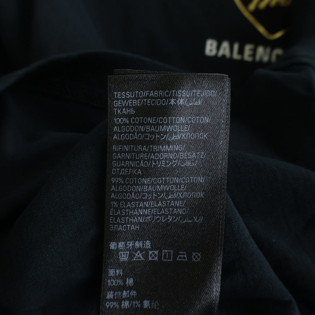 BALENCIAGA(バレンシアガ) ×LAMBORGHINI 25SS AL OVERSIZED T-SHIRT ランボルギーニ ロゴプリント オーバーサイズド クルーネック半袖Tシャツ カットソー ブラック 831305 TSVQ9