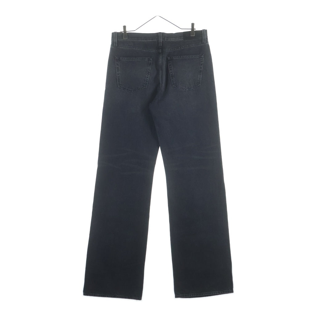 GUCCI(グッチ) 26SS COTTON DENIM PANTS WITH HORSEBIT DETAIL ホースビット ディテール ボタンフライ コットンデニムパンツ ブラック 860844 XDDF1