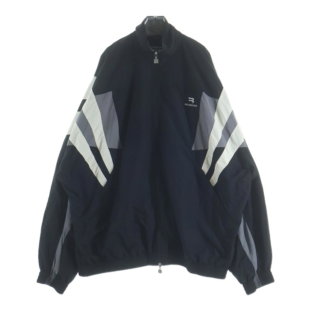 BALENCIAGA(バレンシアガ) 22SS 3B SPORTS ICON TRACK JACKET スポーツアイコン ナイロン トラックジャケット ブラック 675464 TKO48