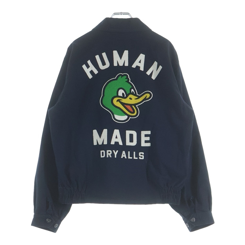 HUMAN MADE(ヒューマンメイド) WORK JACKET ロゴエンブロイダリー ジップアップ ワークジャケット ネイビー HM31JK005