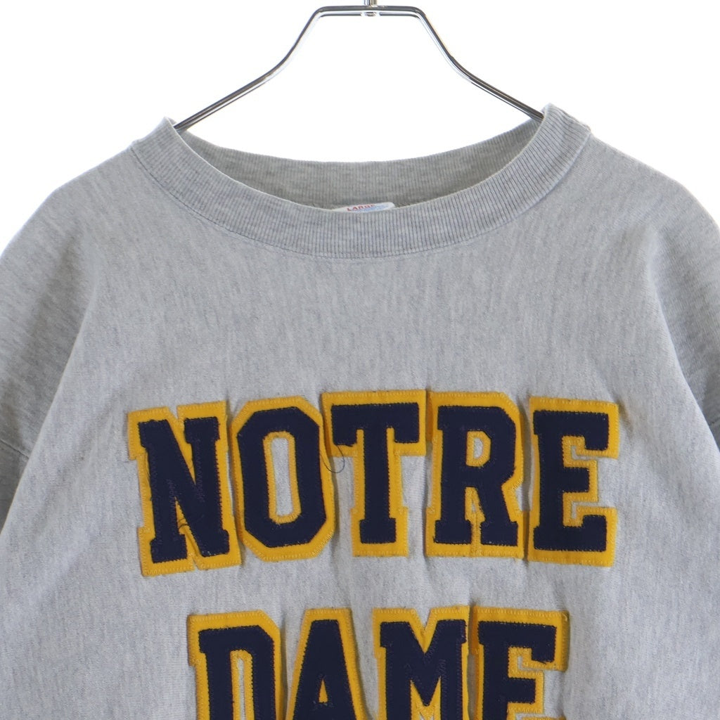 CHAMPION(チャンピオン) 80S VINTAGE REVERSE WEAVE NOTRE DAME ヴィンテージ リバースウィーブ ノートルダム クルーネック スウェットトレーナー グレー