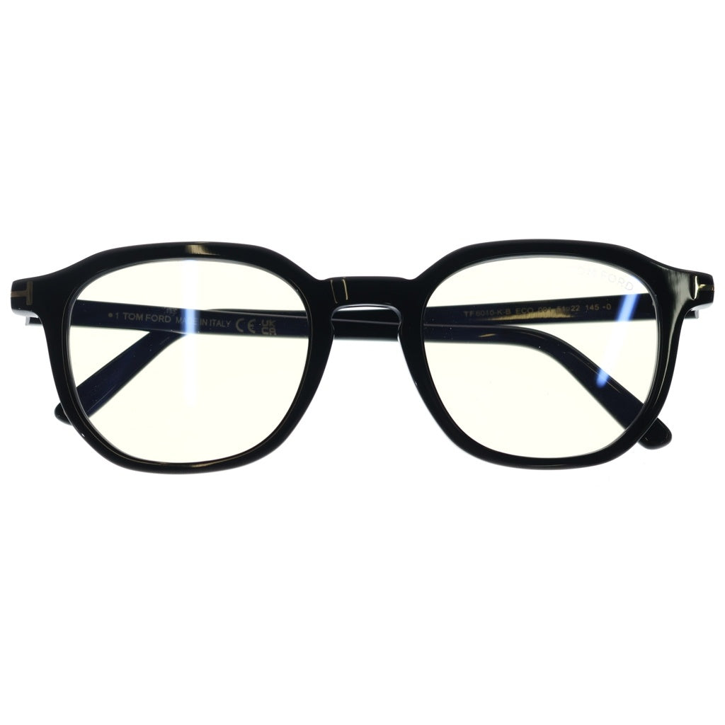 TOM FORD(トムフォード) TF6010-K-B アジアンフィット ウェリントンフレーム クリアレンズ サングラス メガネ ブラック