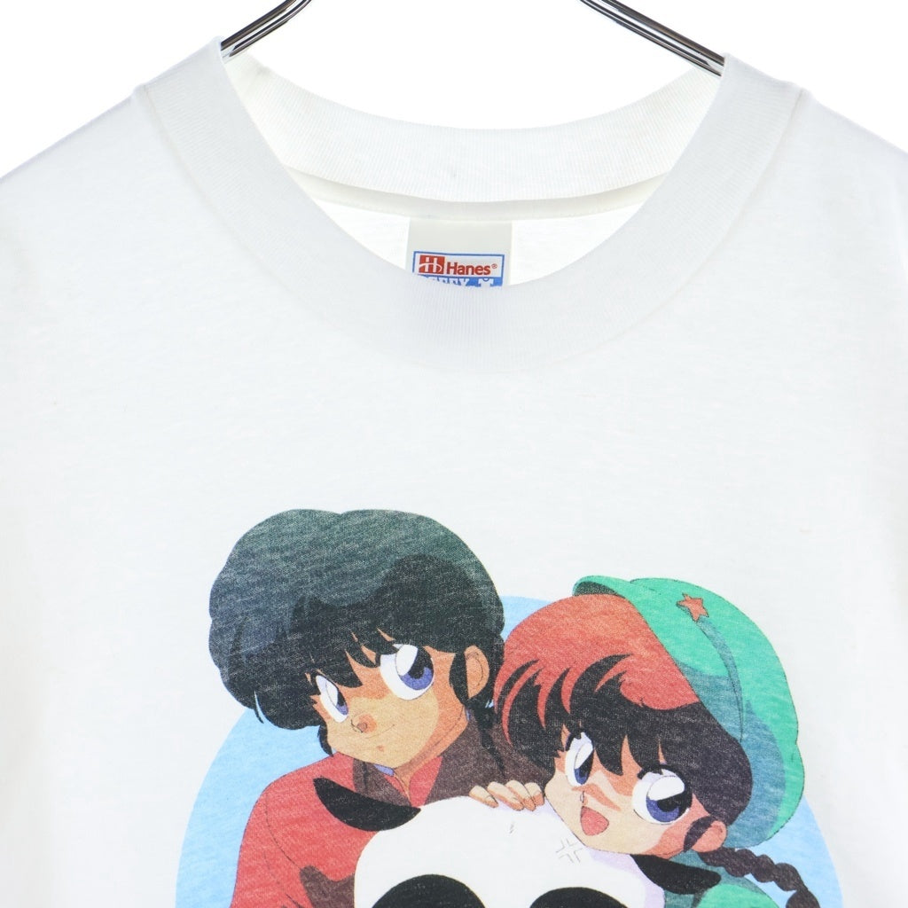 Hanes(ヘインズ) 00's BEEFY T ビーフィーティー らんま1/2 キャラクタープリント アニメTシャツ コットンクルーネックカットソー ホワイト