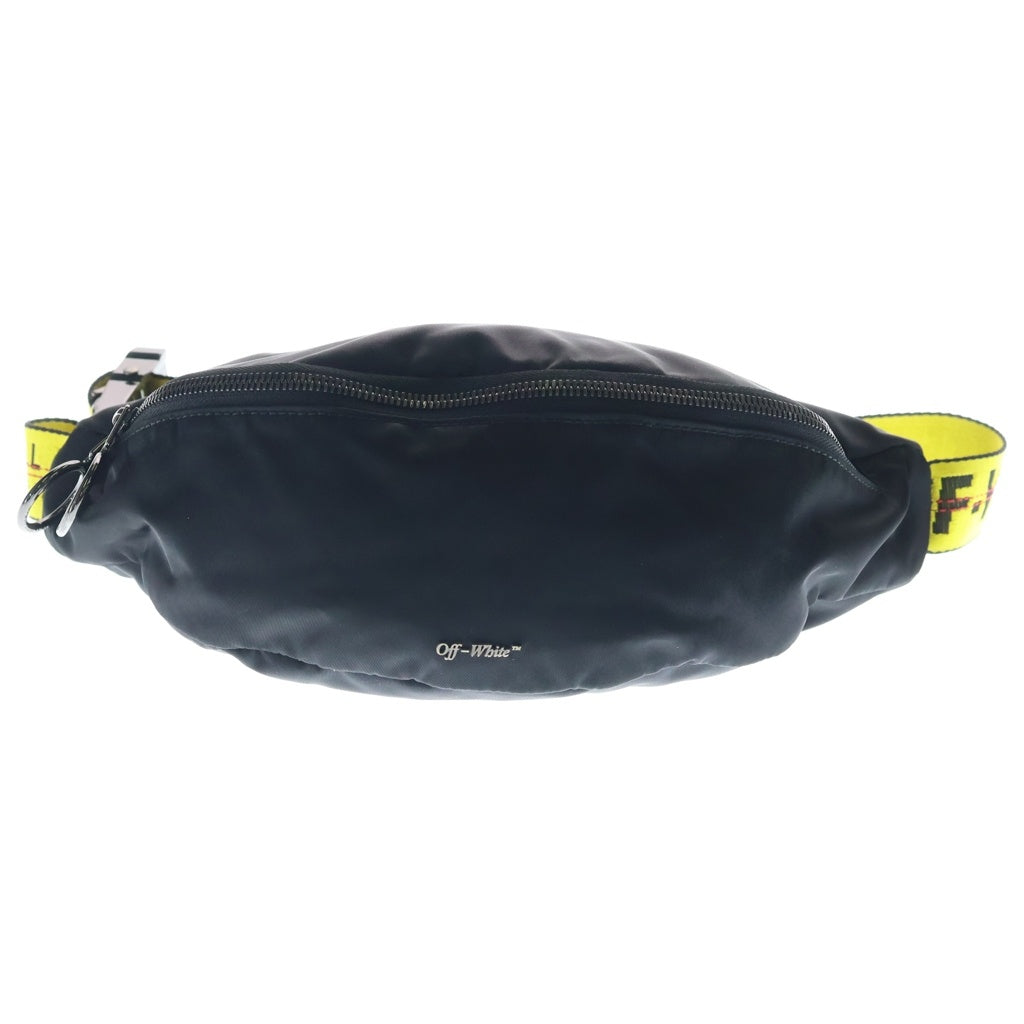 OFF-WHITE(オフホワイト) BASIC FANNYPACK ナイロン ベーシックファニーパック インダストリアル ショルダー ウエストバッグ ブラック/イエロー レディース