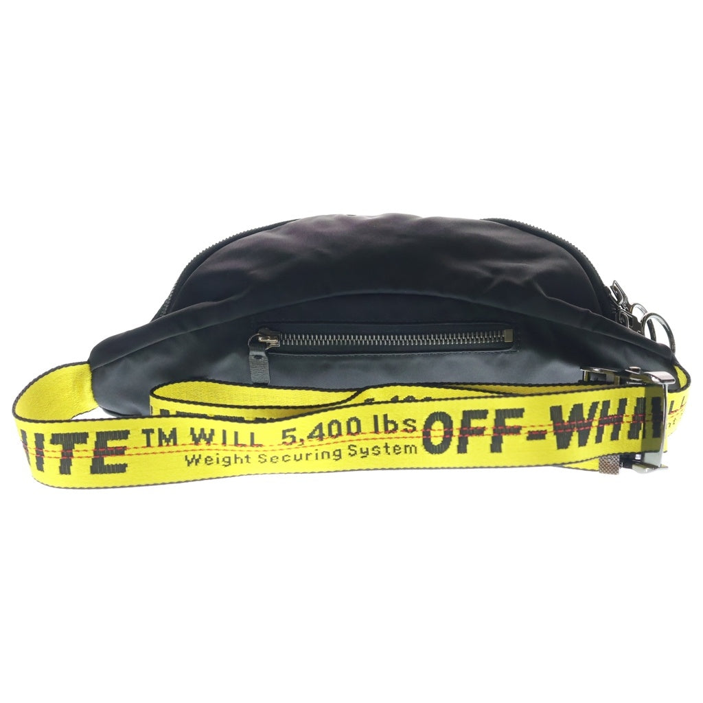 OFF-WHITE(オフホワイト) BASIC FANNYPACK ナイロン ベーシックファニーパック インダストリアル ショルダー ウエストバッグ ブラック/イエロー レディース